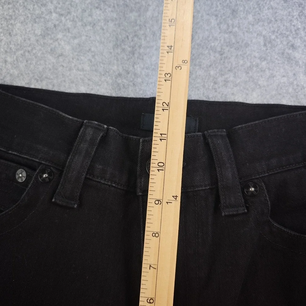 True Religion Ricky Jeans Mens 32 Relaxed Straight Black‎ Denim 33x32 Stretch